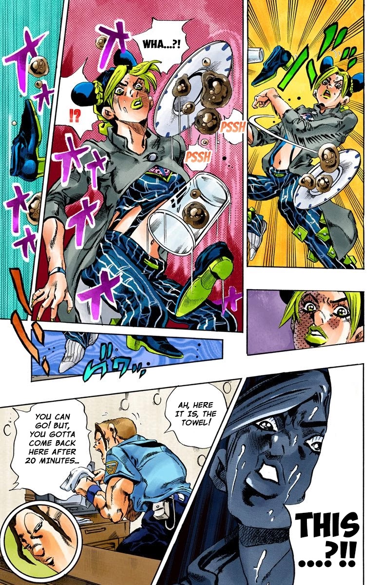 JoJo's Bizarre Adventure Part 6 - Stone Ocean (Official Colored) Chapter 41 page 12 - Chapter 41: Operation Savage Garden Part 2