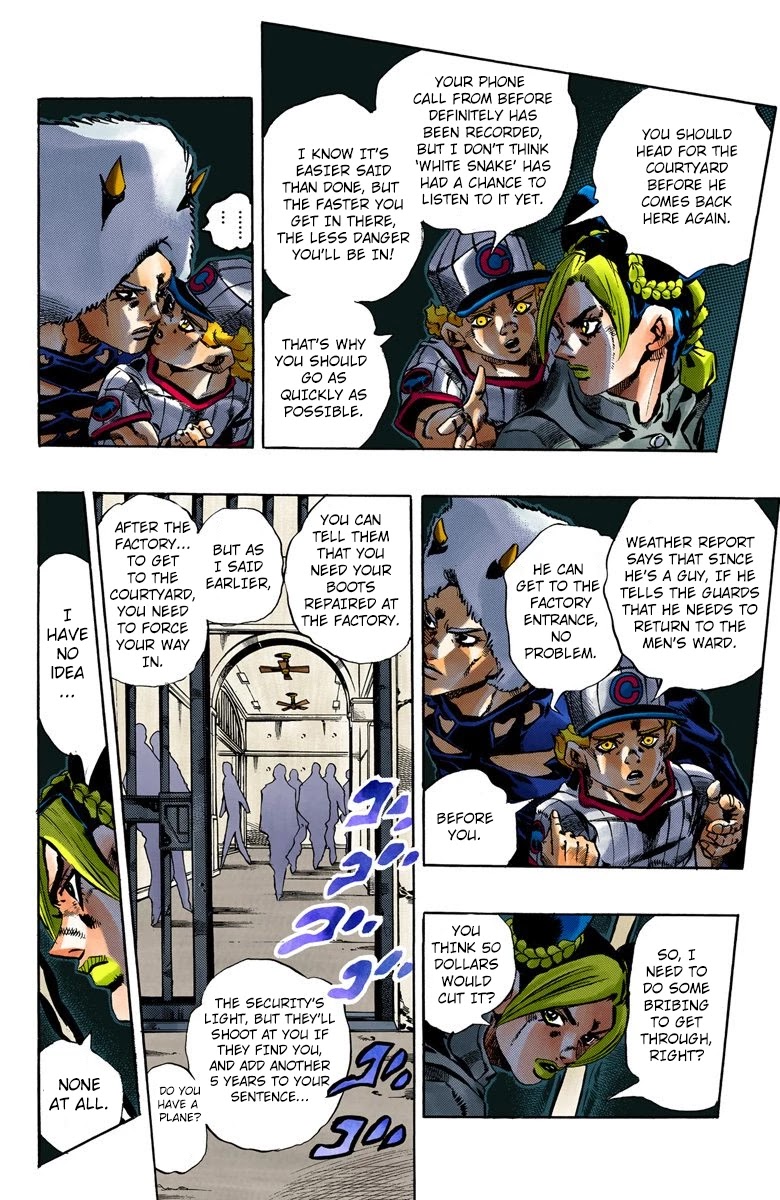 JoJo's Bizarre Adventure Part 6 - Stone Ocean (Official Colored) Chapter 41 page 7 - Chapter 41: Operation Savage Garden Part 2