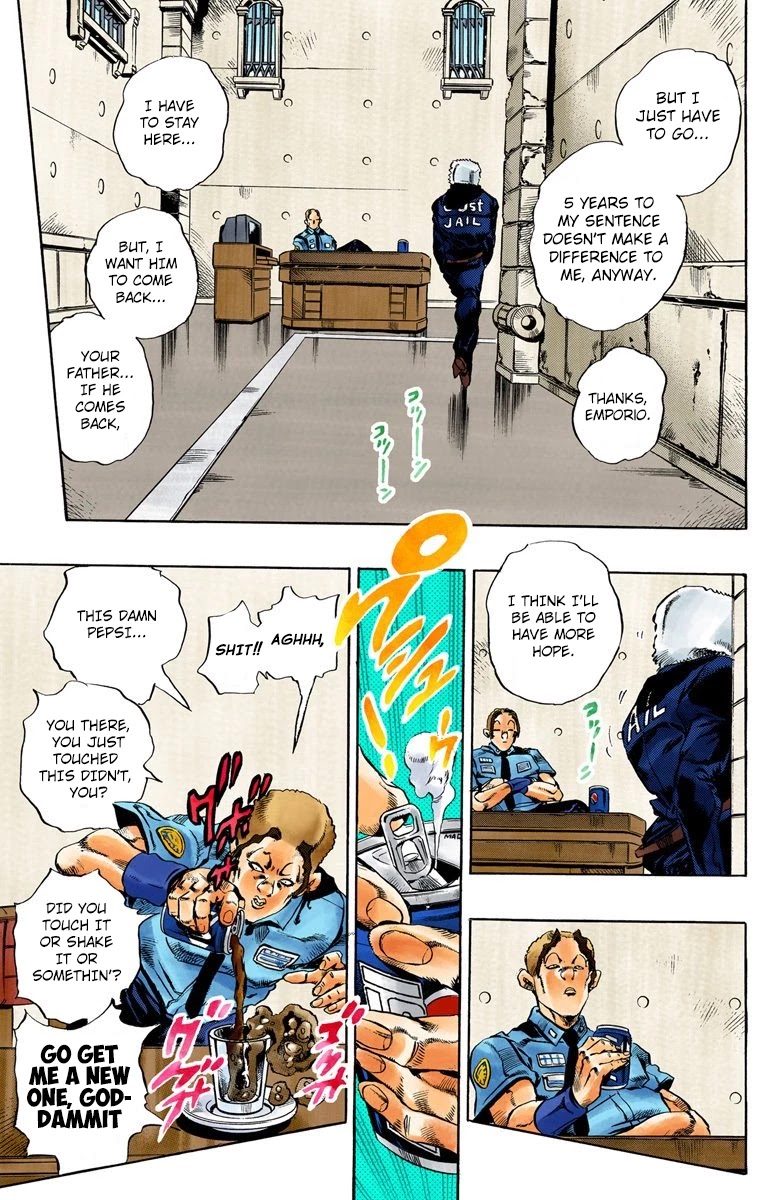 JoJo's Bizarre Adventure Part 6 - Stone Ocean (Official Colored) Chapter 41 page 8 - Chapter 41: Operation Savage Garden Part 2