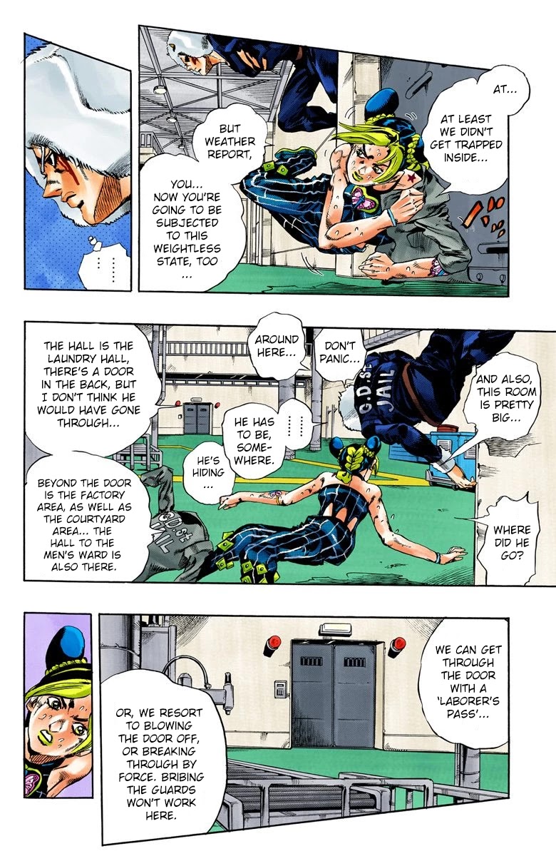 JoJo's Bizarre Adventure Part 6 - Stone Ocean (Official Colored) Chapter 43 page 9 - Chapter 43: Operation Savage Garden Part 4