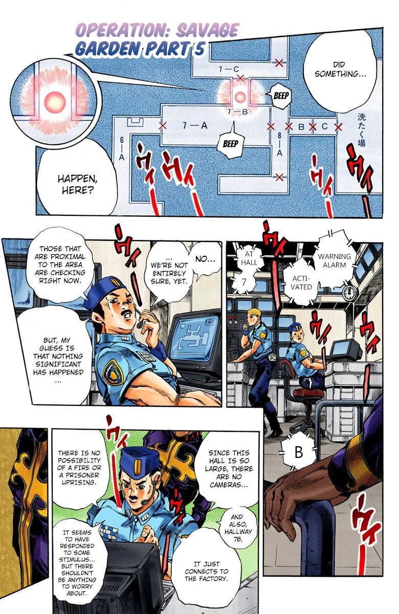 JoJo's Bizarre Adventure Part 6 - Stone Ocean (Official Colored) Chapter 44 page 2 - Chapter 44: Operation Savage Garden Part 5