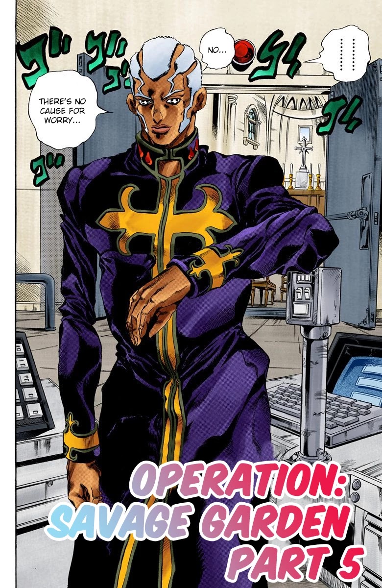JoJo's Bizarre Adventure Part 6 - Stone Ocean (Official Colored) Chapter 44 page 3 - Chapter 44: Operation Savage Garden Part 5