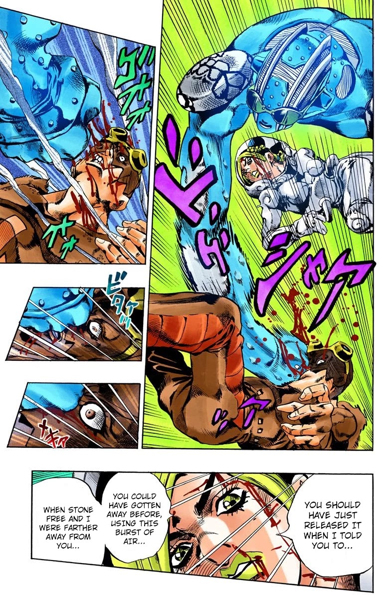 JoJo's Bizarre Adventure Part 6 - Stone Ocean (Official Colored) Chapter 46 page 16 - Chapter 46: Operation Savage Garden Part 7