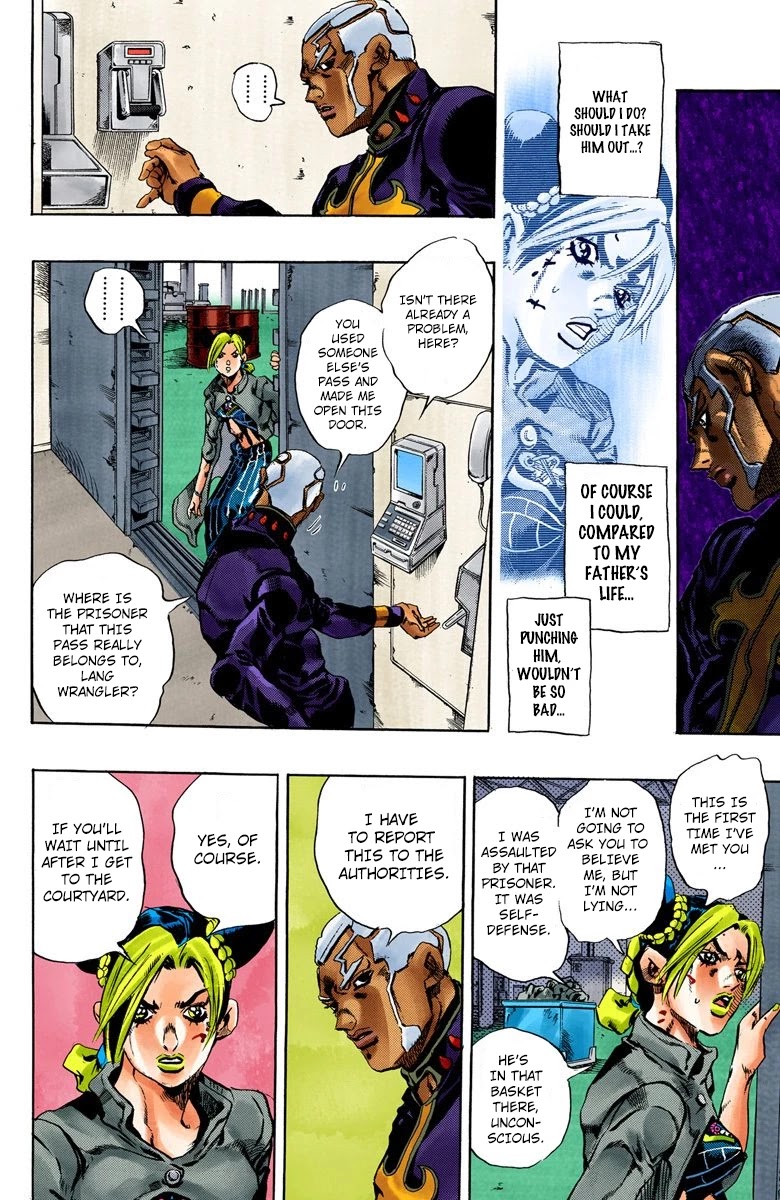 JoJo's Bizarre Adventure Part 6 - Stone Ocean (Official Colored) Chapter 47 page 10 - Chapter 47: Operation Savage Garden Part 8