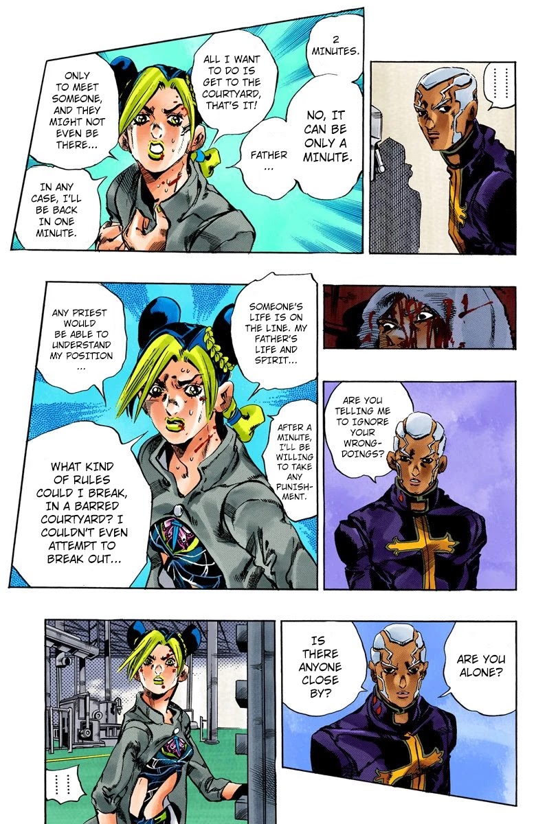 JoJo's Bizarre Adventure Part 6 - Stone Ocean (Official Colored) Chapter 47 page 11 - Chapter 47: Operation Savage Garden Part 8