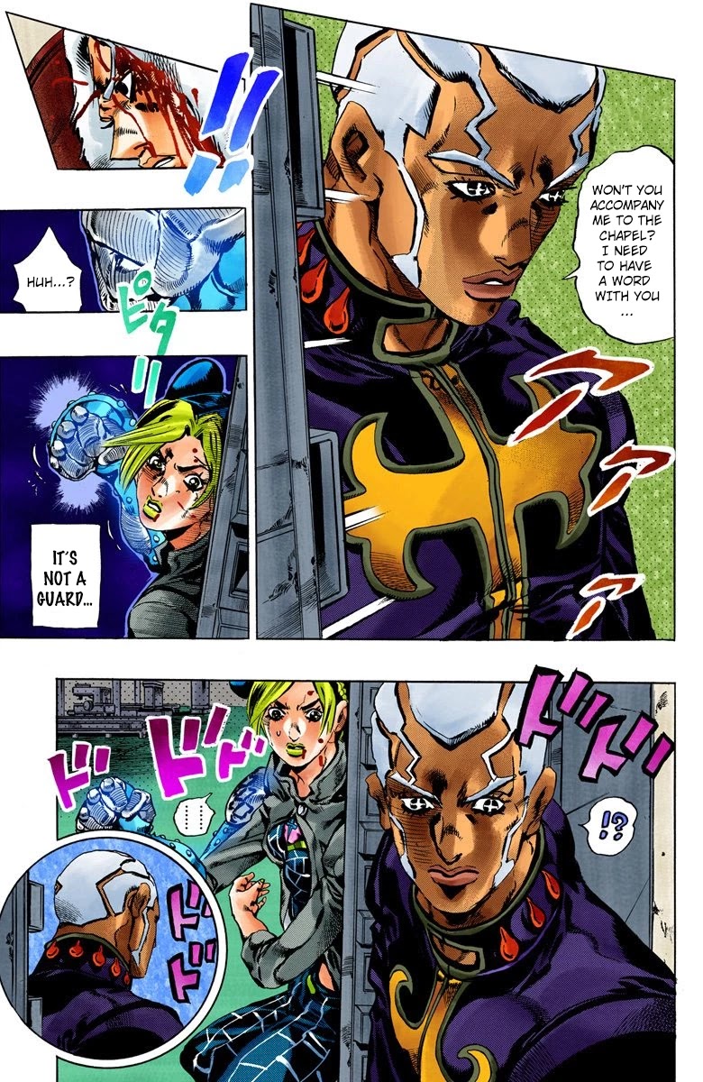 JoJo's Bizarre Adventure Part 6 - Stone Ocean (Official Colored) Chapter 47 page 7 - Chapter 47: Operation Savage Garden Part 8