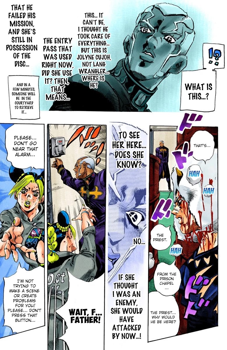 JoJo's Bizarre Adventure Part 6 - Stone Ocean (Official Colored) Chapter 47 page 9 - Chapter 47: Operation Savage Garden Part 8
