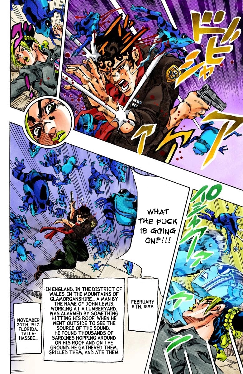 JoJo's Bizarre Adventure Part 6 - Stone Ocean (Official Colored) Chapter 48 page 15 - Chapter 48: Heavy Rainfall Warning Activated Part 1