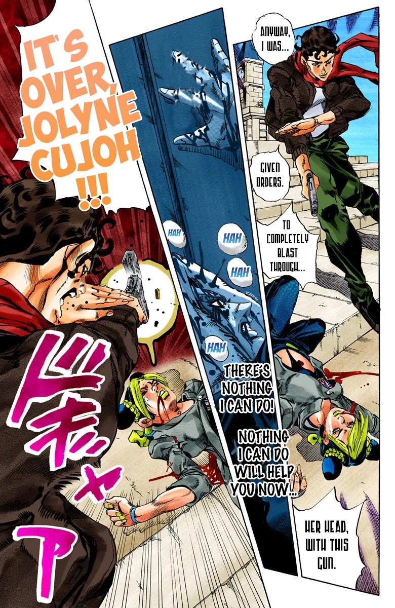 JoJo's Bizarre Adventure Part 6 - Stone Ocean (Official Colored) Chapter 48 page 9 - Chapter 48: Heavy Rainfall Warning Activated Part 1