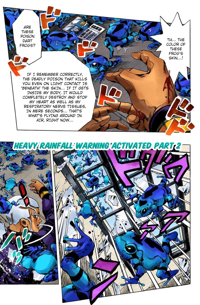 JoJo's Bizarre Adventure Part 6 - Stone Ocean (Official Colored) Chapter 49 page 1 - Chapter 49: Heavy Rainfall Warning Activated Part 2