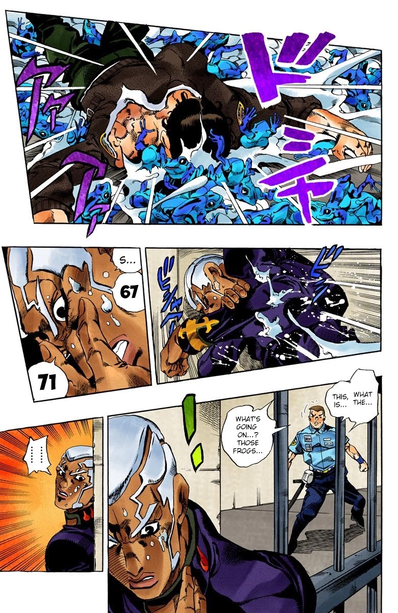 JoJo's Bizarre Adventure Part 6 - Stone Ocean (Official Colored) Chapter 49 page 10 - Chapter 49: Heavy Rainfall Warning Activated Part 2