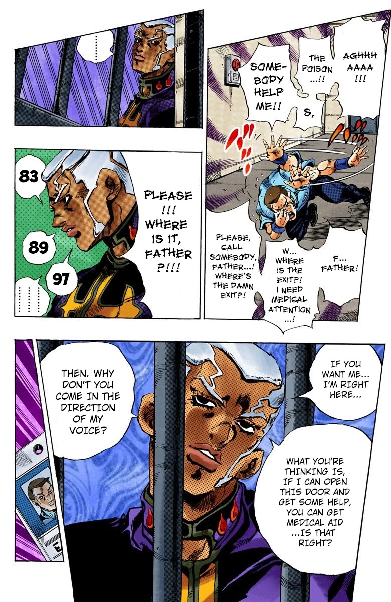 JoJo's Bizarre Adventure Part 6 - Stone Ocean (Official Colored) Chapter 49 page 16 - Chapter 49: Heavy Rainfall Warning Activated Part 2
