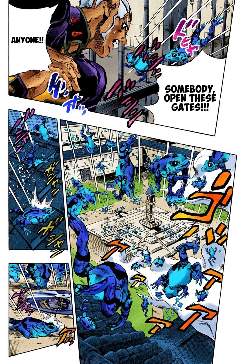 JoJo's Bizarre Adventure Part 6 - Stone Ocean (Official Colored) Chapter 49 page 3 - Chapter 49: Heavy Rainfall Warning Activated Part 2