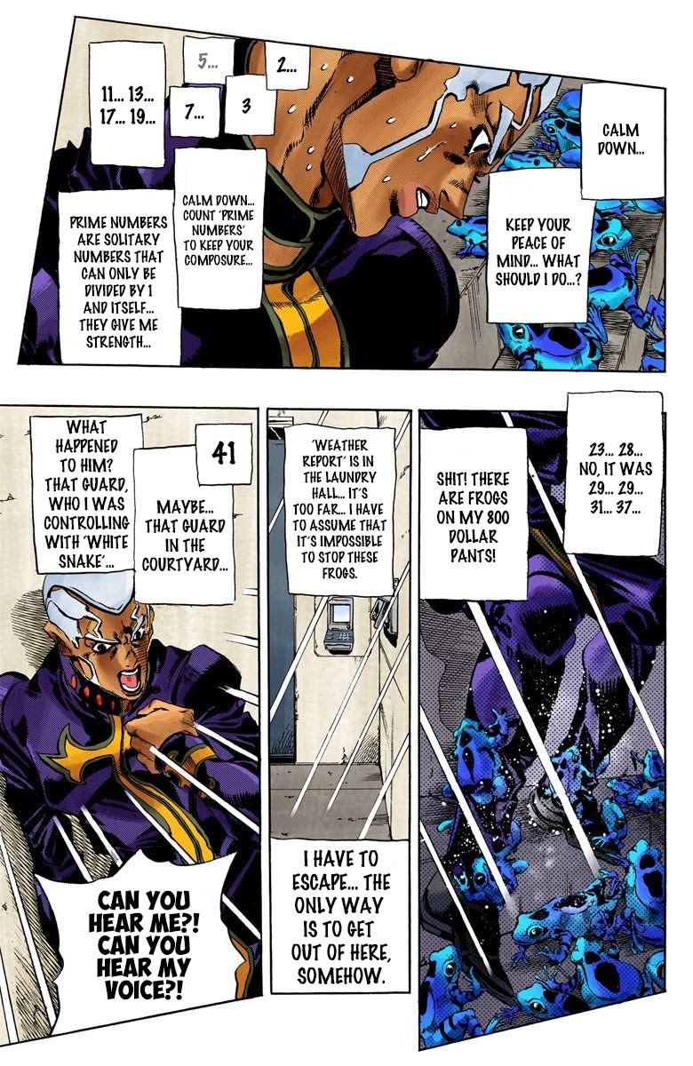 JoJo's Bizarre Adventure Part 6 - Stone Ocean (Official Colored) Chapter 49 page 6 - Chapter 49: Heavy Rainfall Warning Activated Part 2