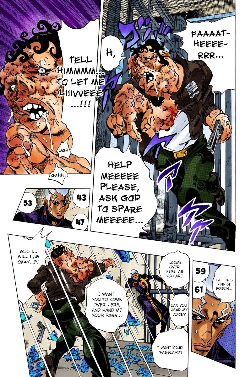 JoJo's Bizarre Adventure Part 6 - Stone Ocean (Official Colored) Chapter 49 page 8 - Chapter 49: Heavy Rainfall Warning Activated Part 2