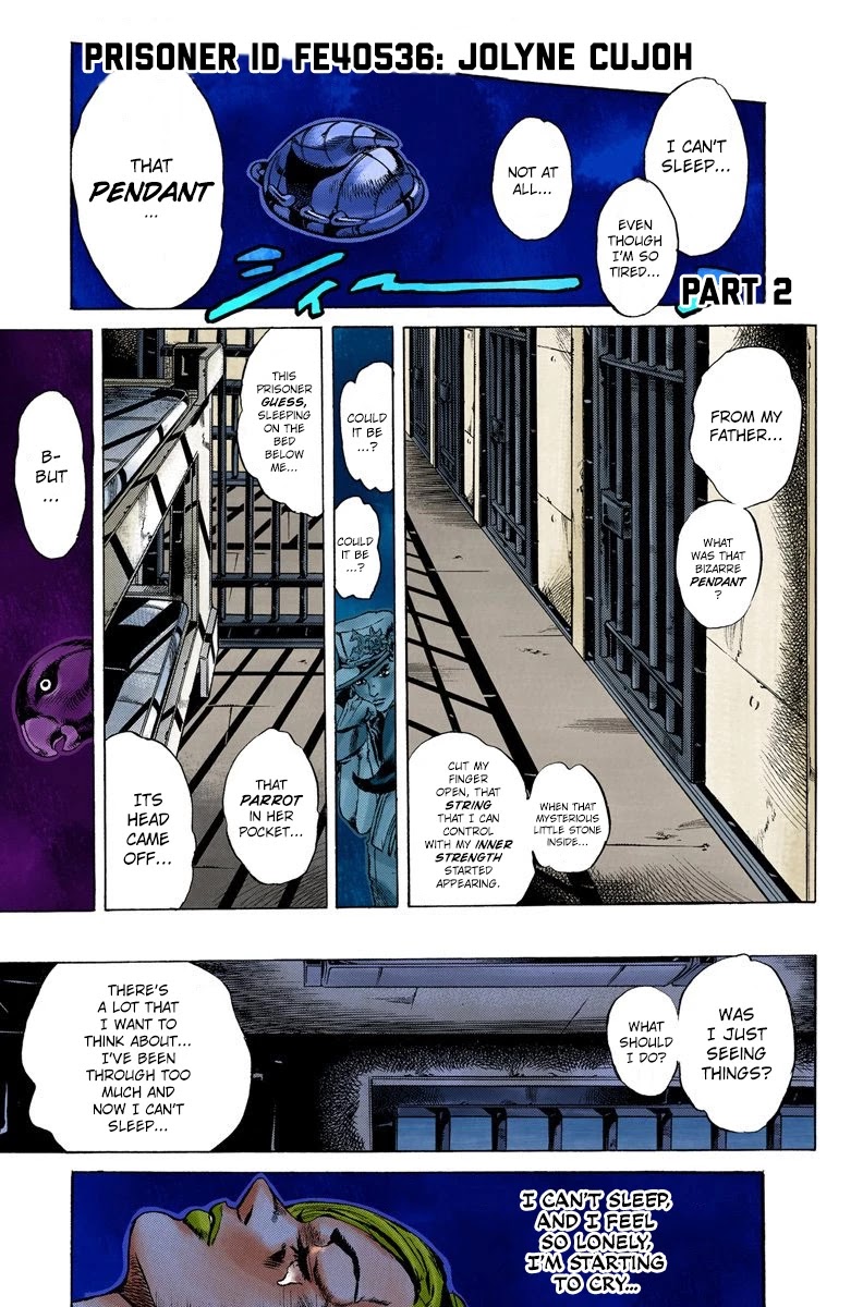 JoJo's Bizarre Adventure Part 6 - Stone Ocean (Official Colored) Chapter 5 page 1 - Chapter 5: Prisoner FE40536 Jolyne Cujoh Part 2