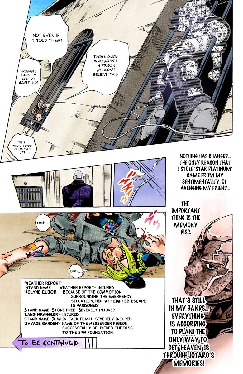 JoJo's Bizarre Adventure Part 6 - Stone Ocean (Official Colored) Chapter 50 page 17 - Chapter 50: Heavy Rainfall Warning Activated Part 3