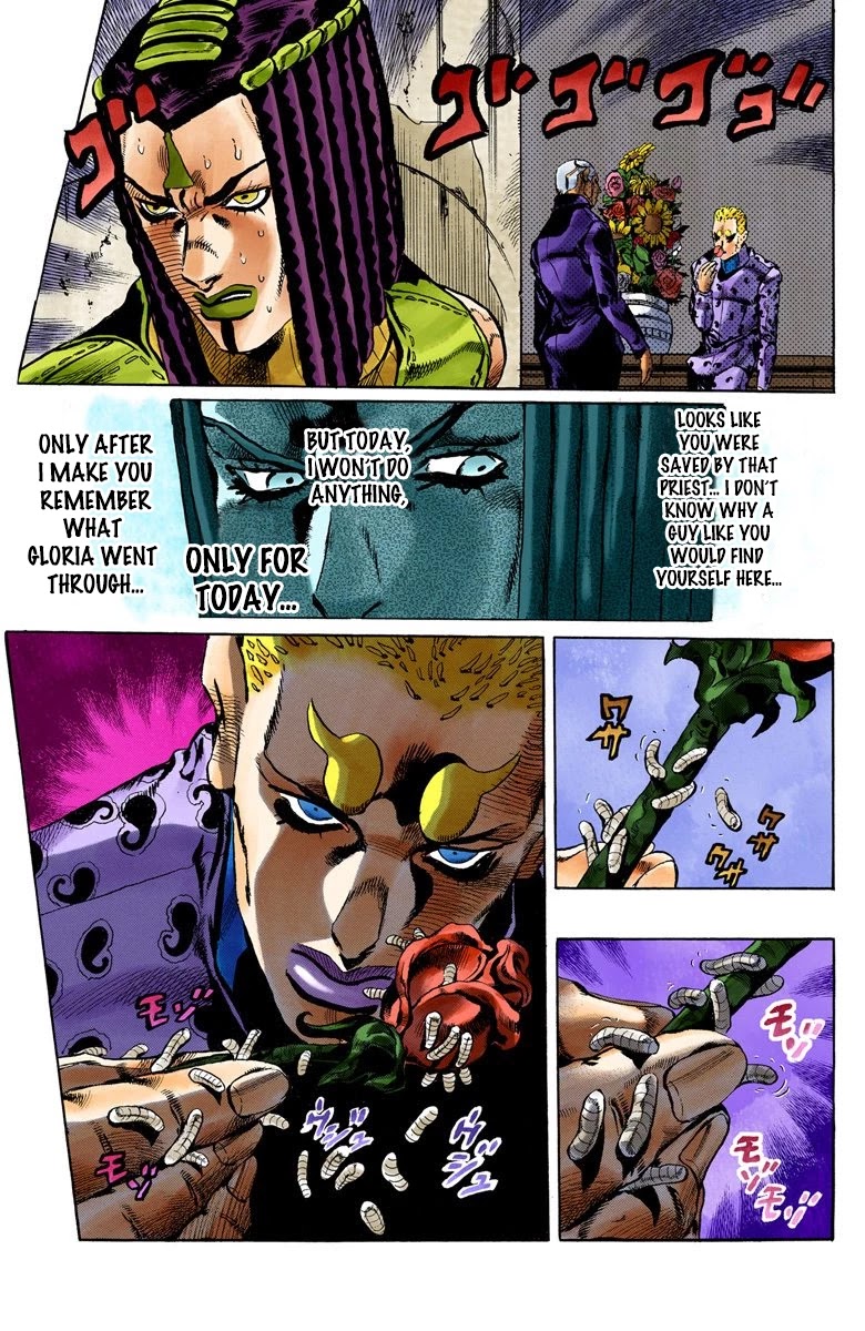 JoJo's Bizarre Adventure Part 6 - Stone Ocean (Official Colored) Chapter 51 page 19 - Chapter 51: The Kiss of Love and Revenge Part 1