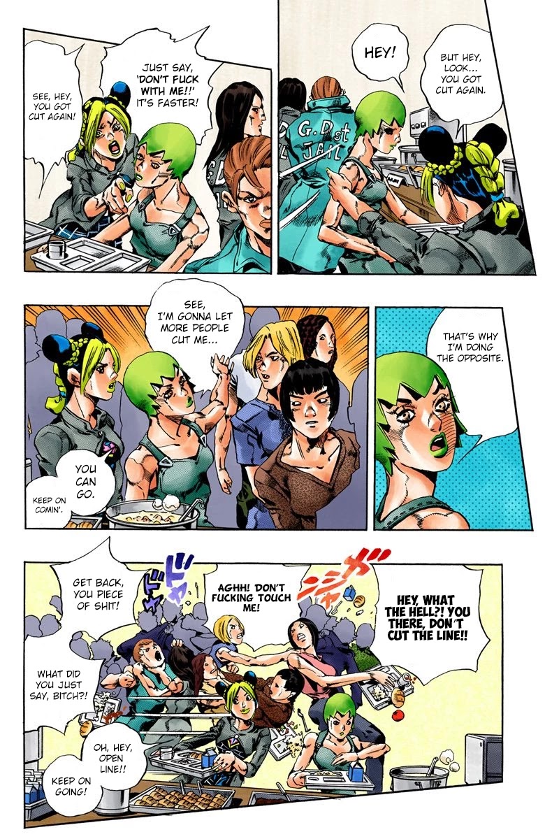 JoJo's Bizarre Adventure Part 6 - Stone Ocean (Official Colored) Chapter 51 page 4 - Chapter 51: The Kiss of Love and Revenge Part 1