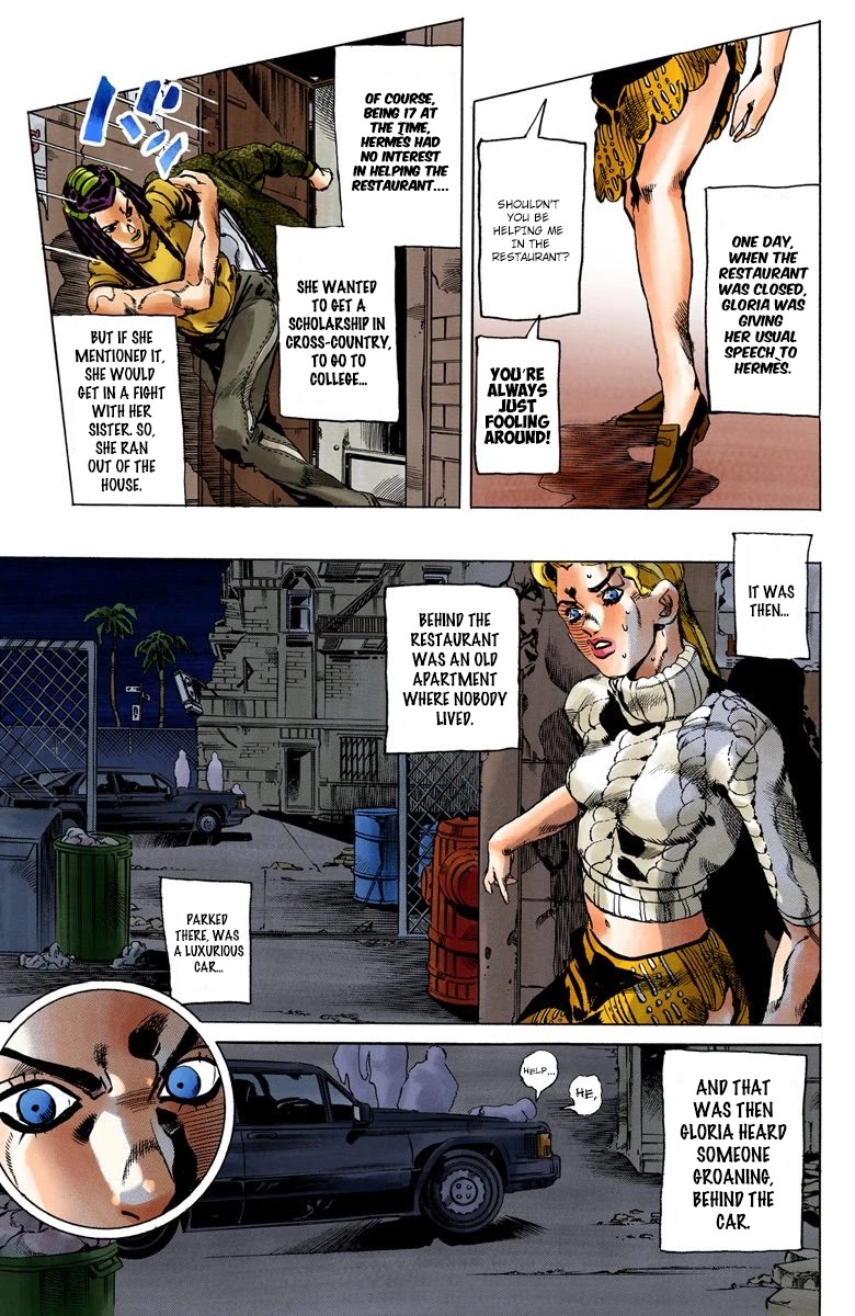 JoJo's Bizarre Adventure Part 6 - Stone Ocean (Official Colored) Chapter 51 page 9 - Chapter 51: The Kiss of Love and Revenge Part 1