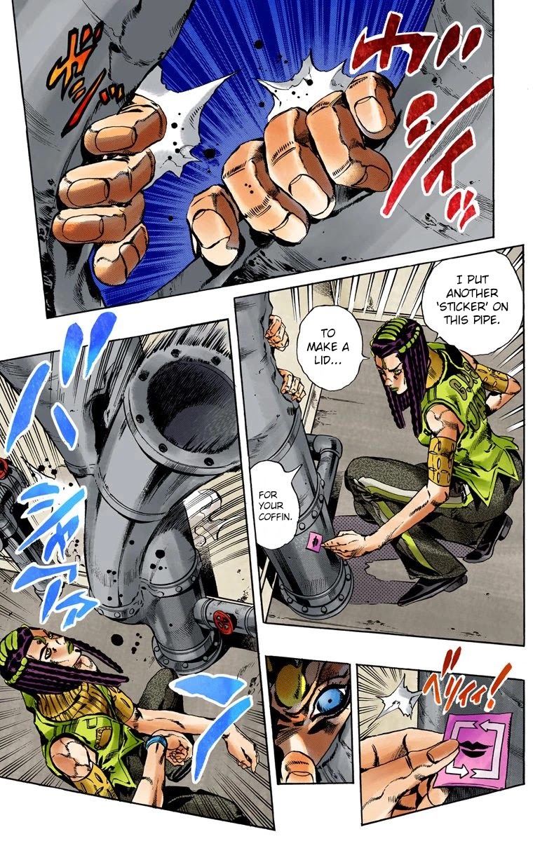 JoJo's Bizarre Adventure Part 6 - Stone Ocean (Official Colored) Chapter 52 page 12 - Chapter 52: The Kiss of Love and Revenge Part 2