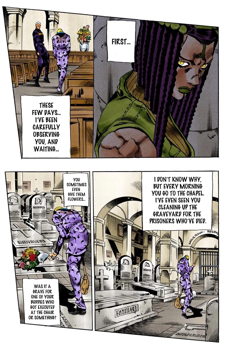 JoJo's Bizarre Adventure Part 6 - Stone Ocean (Official Colored) Chapter 52 page 3 - Chapter 52: The Kiss of Love and Revenge Part 2