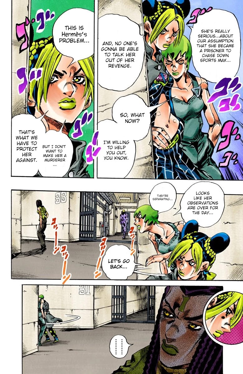 JoJo's Bizarre Adventure Part 6 - Stone Ocean (Official Colored) Chapter 52 page 6 - Chapter 52: The Kiss of Love and Revenge Part 2