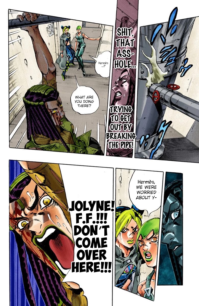 JoJo's Bizarre Adventure Part 6 - Stone Ocean (Official Colored) Chapter 53 page 16 - Chapter 53: The Kiss of Love and Revenge Part 3