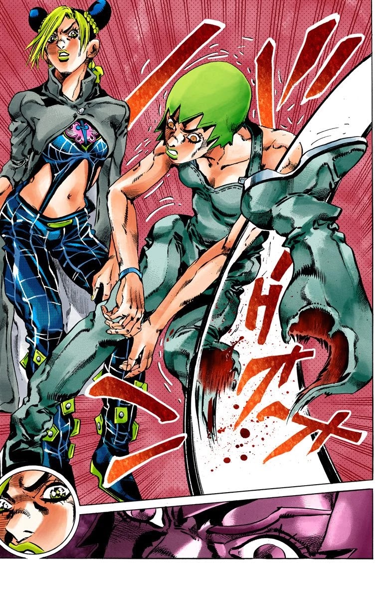 JoJo's Bizarre Adventure Part 6 - Stone Ocean (Official Colored) Chapter 53 page 17 - Chapter 53: The Kiss of Love and Revenge Part 3