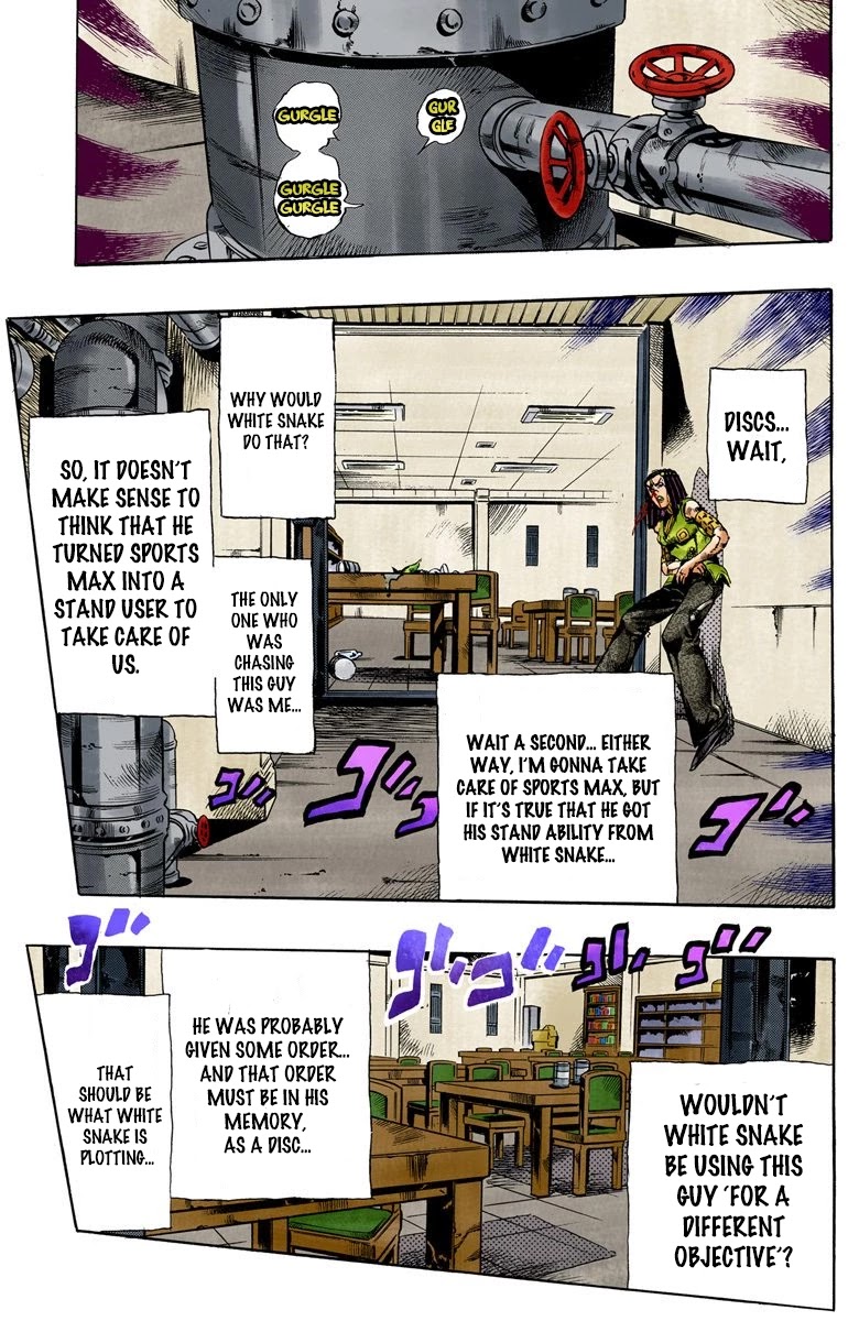 JoJo's Bizarre Adventure Part 6 - Stone Ocean (Official Colored) Chapter 53 page 8 - Chapter 53: The Kiss of Love and Revenge Part 3