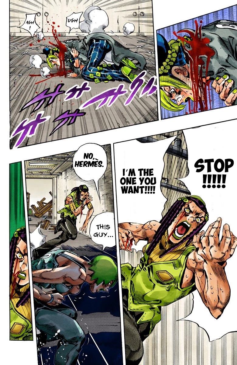 JoJo's Bizarre Adventure Part 6 - Stone Ocean (Official Colored) Chapter 54 page 15 - Chapter 54: The Kiss of Love and Revenge Part 4