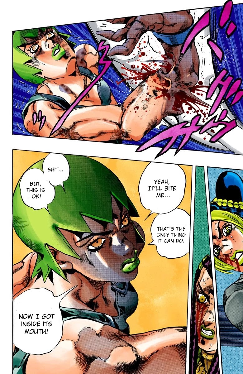 JoJo's Bizarre Adventure Part 6 - Stone Ocean (Official Colored) Chapter 54 page 17 - Chapter 54: The Kiss of Love and Revenge Part 4