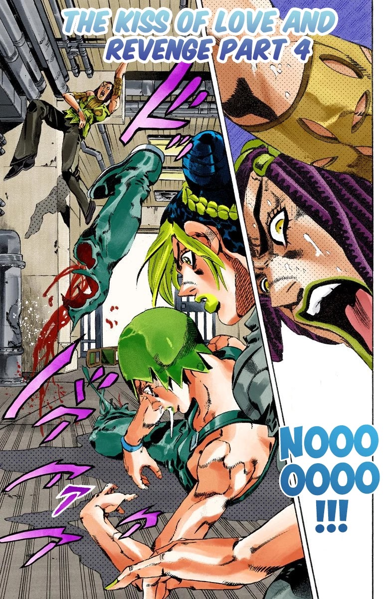 JoJo's Bizarre Adventure Part 6 - Stone Ocean (Official Colored) Chapter 54 page 2 - Chapter 54: The Kiss of Love and Revenge Part 4