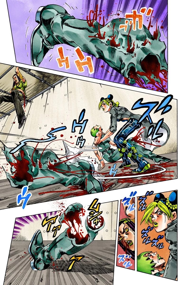 JoJo's Bizarre Adventure Part 6 - Stone Ocean (Official Colored) Chapter 54 page 5 - Chapter 54: The Kiss of Love and Revenge Part 4