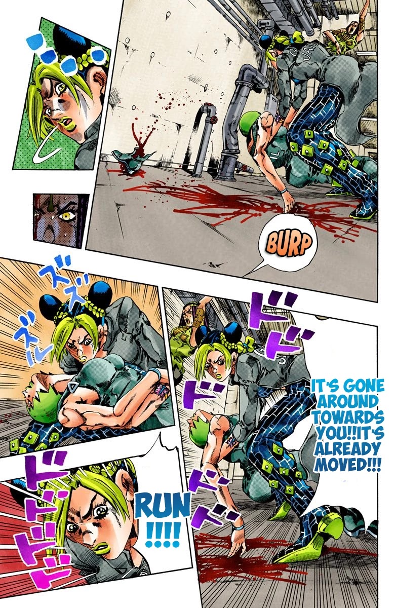 JoJo's Bizarre Adventure Part 6 - Stone Ocean (Official Colored) Chapter 54 page 7 - Chapter 54: The Kiss of Love and Revenge Part 4