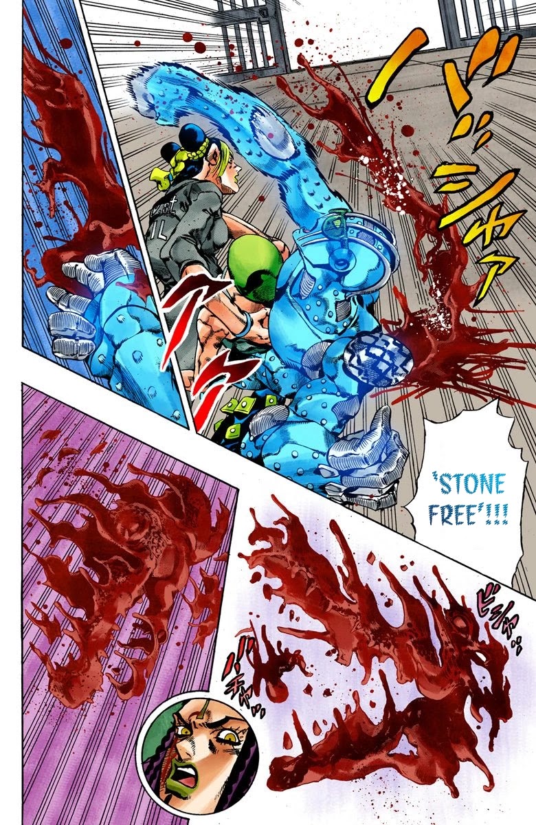 JoJo's Bizarre Adventure Part 6 - Stone Ocean (Official Colored) Chapter 54 page 8 - Chapter 54: The Kiss of Love and Revenge Part 4