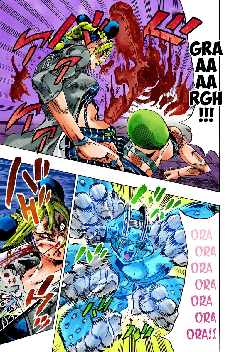 JoJo's Bizarre Adventure Part 6 - Stone Ocean (Official Colored) Chapter 54 page 9 - Chapter 54: The Kiss of Love and Revenge Part 4