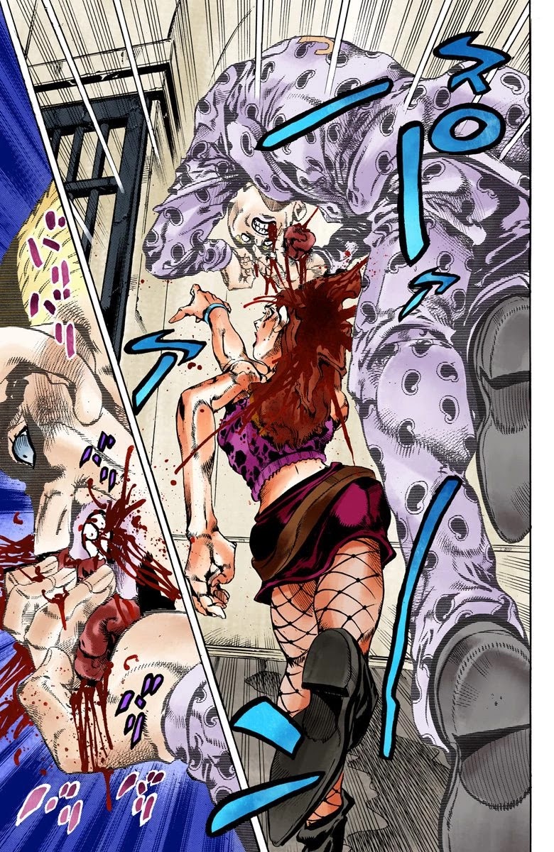 JoJo's Bizarre Adventure Part 6 - Stone Ocean (Official Colored) Chapter 55 page 16 - Chapter 55: The Kiss of Love and Revenge Part 5
