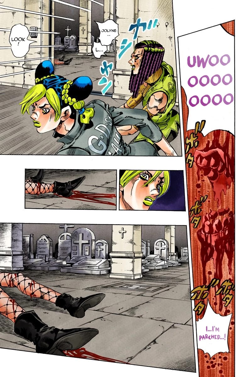 JoJo's Bizarre Adventure Part 6 - Stone Ocean (Official Colored) Chapter 55 page 18 - Chapter 55: The Kiss of Love and Revenge Part 5