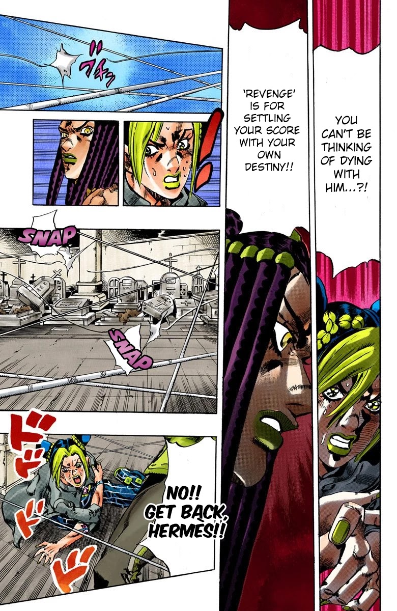 JoJo's Bizarre Adventure Part 6 - Stone Ocean (Official Colored) Chapter 56 page 15 - Chapter 56: The Kiss of Love and Revenge Part 6