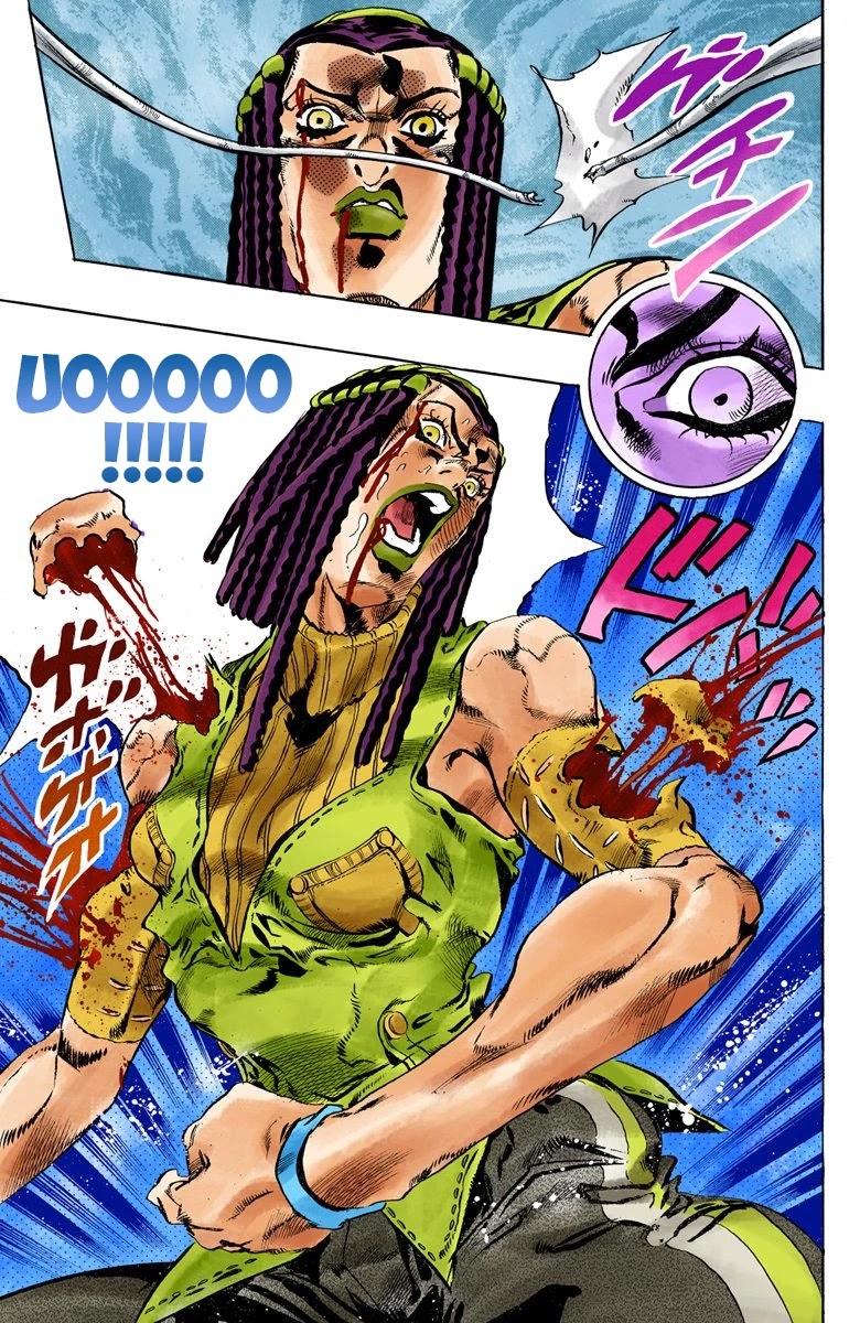 JoJo's Bizarre Adventure Part 6 - Stone Ocean (Official Colored) Chapter 56 page 17 - Chapter 56: The Kiss of Love and Revenge Part 6