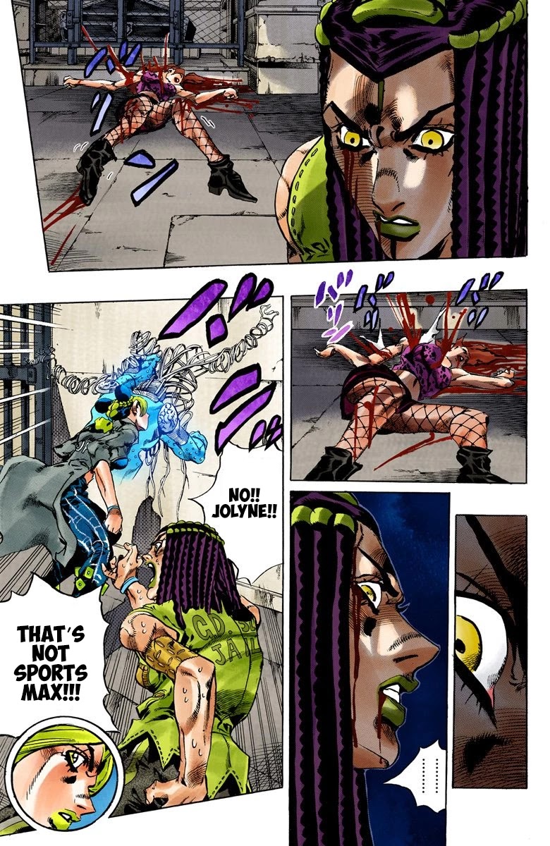 JoJo's Bizarre Adventure Part 6 - Stone Ocean (Official Colored) Chapter 56 page 6 - Chapter 56: The Kiss of Love and Revenge Part 6