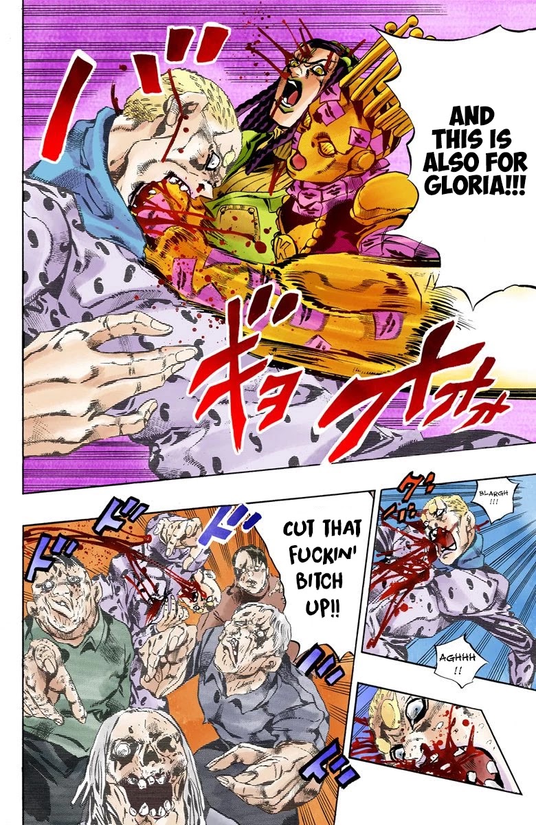 JoJo's Bizarre Adventure Part 6 - Stone Ocean (Official Colored) Chapter 57 page 12 - Chapter 57: The Kiss of Love and Revenge Part 7