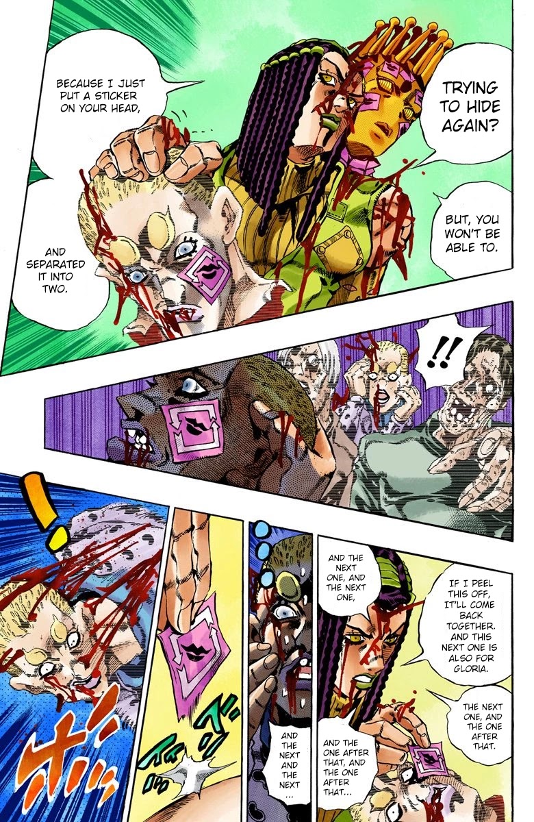 JoJo's Bizarre Adventure Part 6 - Stone Ocean (Official Colored) Chapter 57 page 13 - Chapter 57: The Kiss of Love and Revenge Part 7