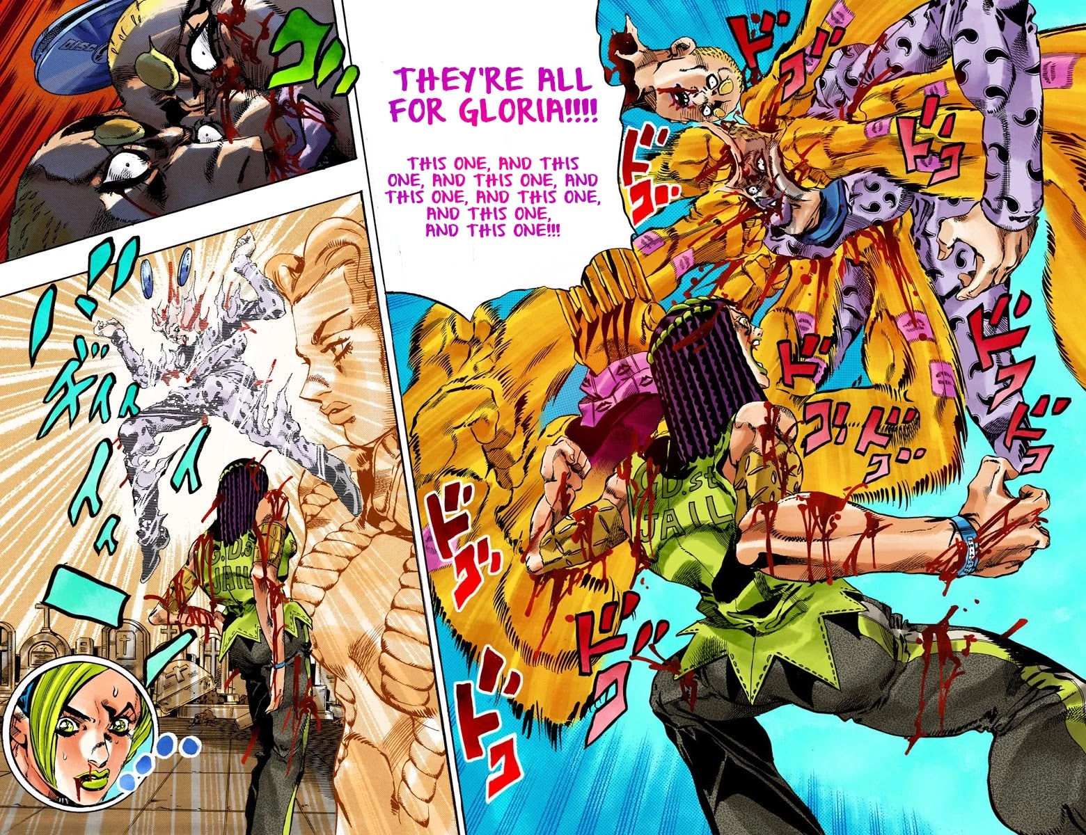 JoJo's Bizarre Adventure Part 6 - Stone Ocean (Official Colored) Chapter 57 page 14 - Chapter 57: The Kiss of Love and Revenge Part 7