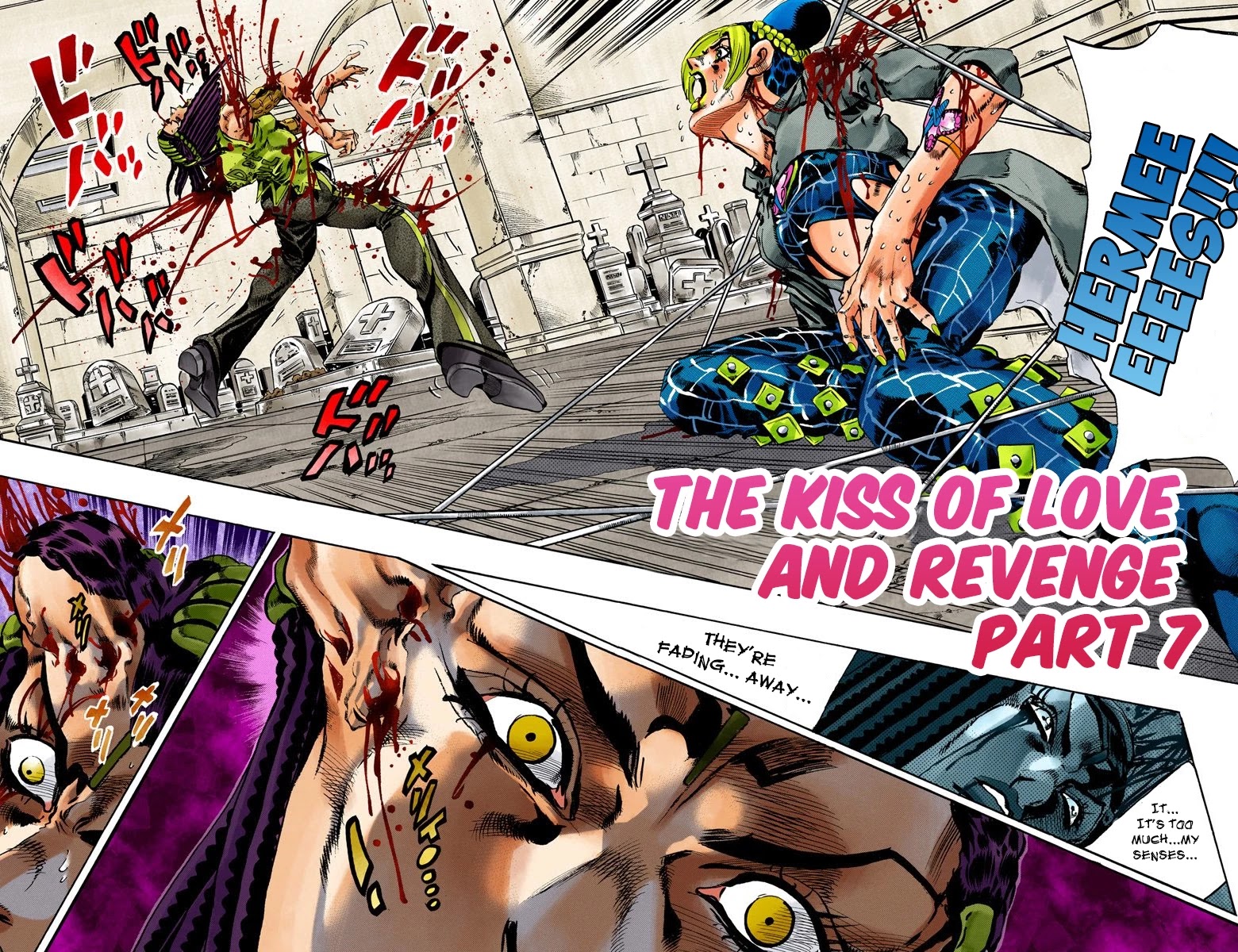 JoJo's Bizarre Adventure Part 6 - Stone Ocean (Official Colored) Chapter 57 page 2 - Chapter 57: The Kiss of Love and Revenge Part 7