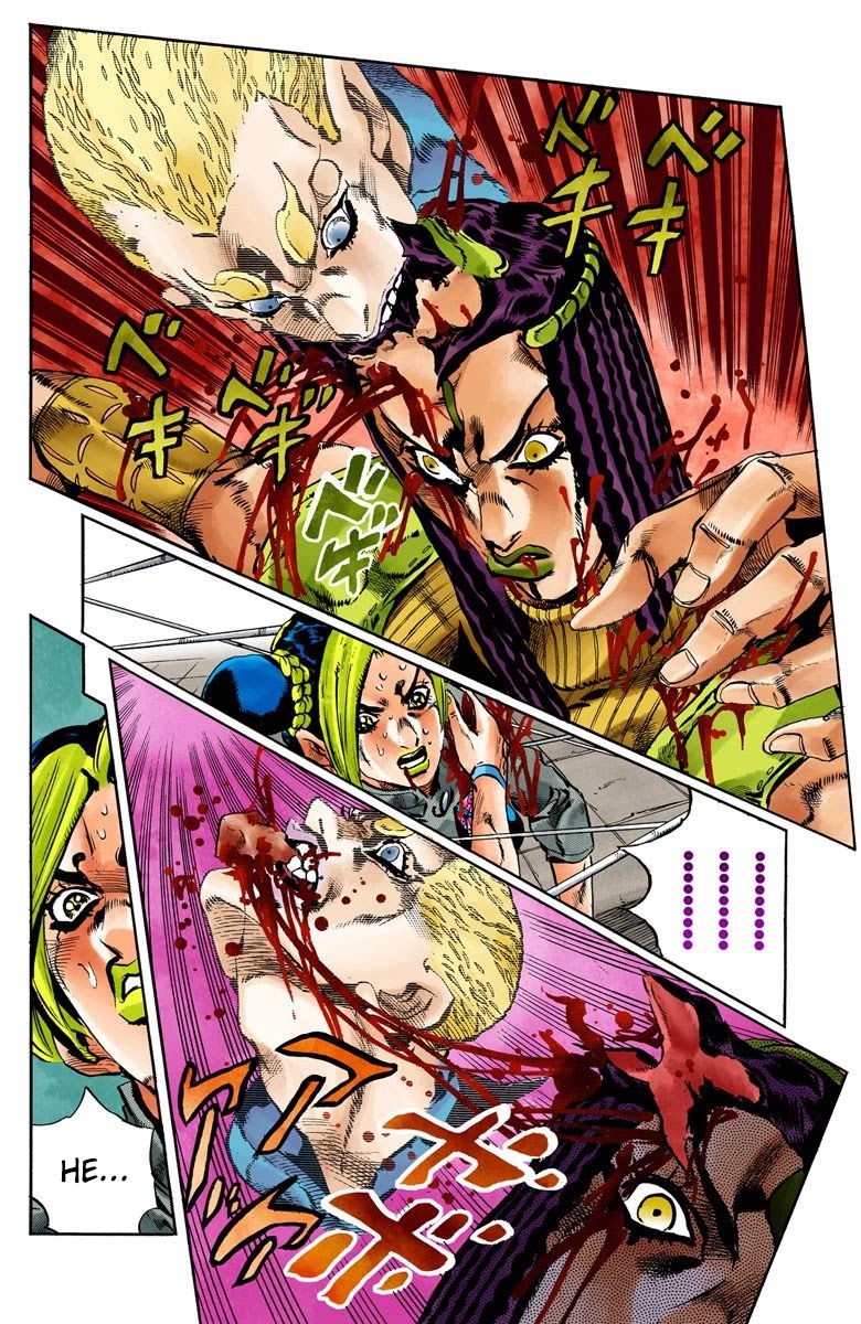JoJo's Bizarre Adventure Part 6 - Stone Ocean (Official Colored) Chapter 57 page 3 - Chapter 57: The Kiss of Love and Revenge Part 7