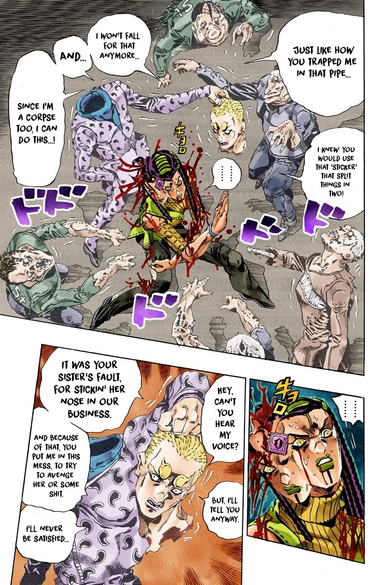JoJo's Bizarre Adventure Part 6 - Stone Ocean (Official Colored) Chapter 57 page 6 - Chapter 57: The Kiss of Love and Revenge Part 7
