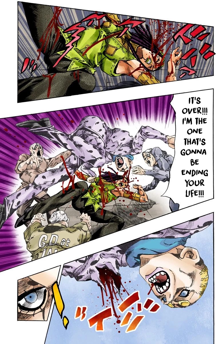 JoJo's Bizarre Adventure Part 6 - Stone Ocean (Official Colored) Chapter 57 page 8 - Chapter 57: The Kiss of Love and Revenge Part 7