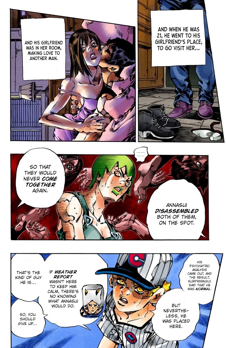 JoJo's Bizarre Adventure Part 6 - Stone Ocean (Official Colored) Chapter 59 page 8 - Chapter 59: His Name is Annasui